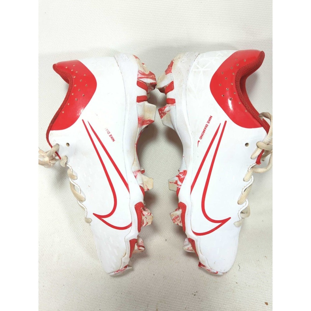 Nike Hyperdiamond 4 Elite Women's Softball Cleats CZ5919-105 White/Red (Size 4Y)